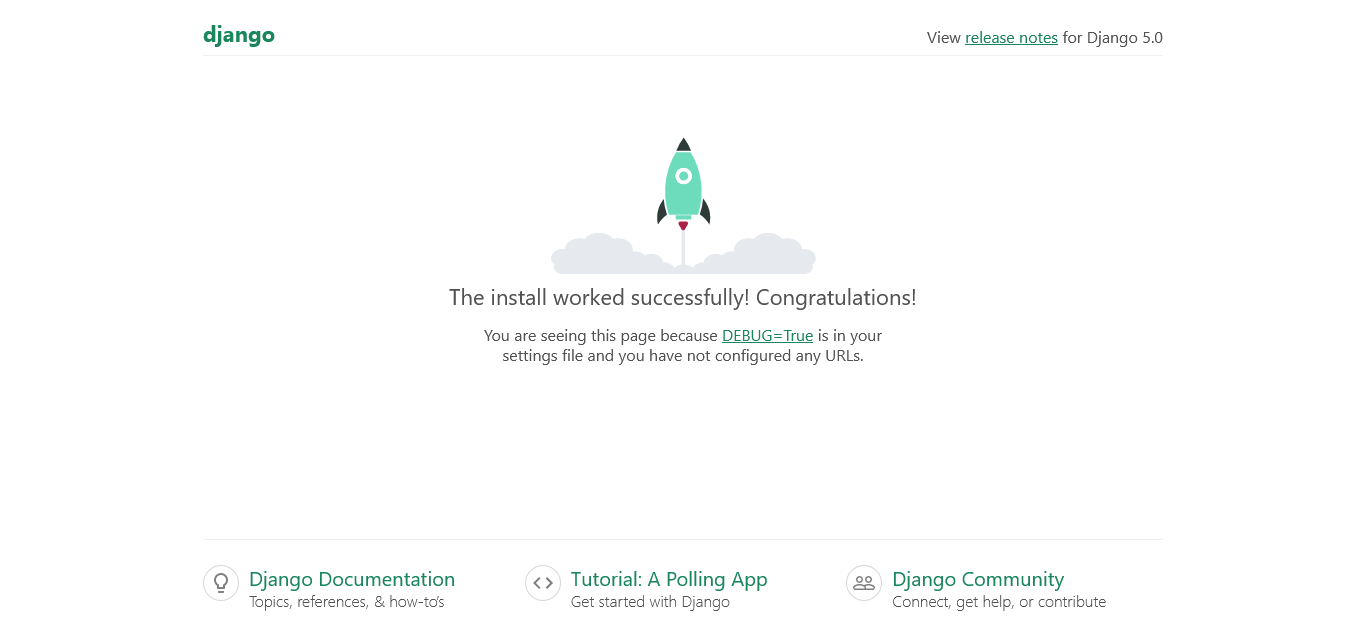 Django Successfully Installed